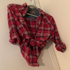 Red Checkered Flannel Paisley Cuff